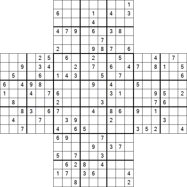 Cross Sudoku - Hard