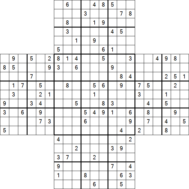Cross Sudoku - Hard
