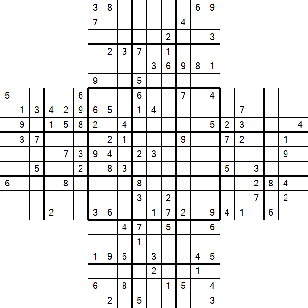 Cross Sudoku - Hard