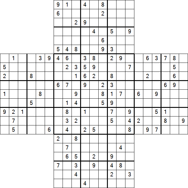 Cross Sudoku - Hard