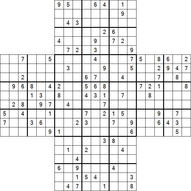 Cross Sudoku - Hard