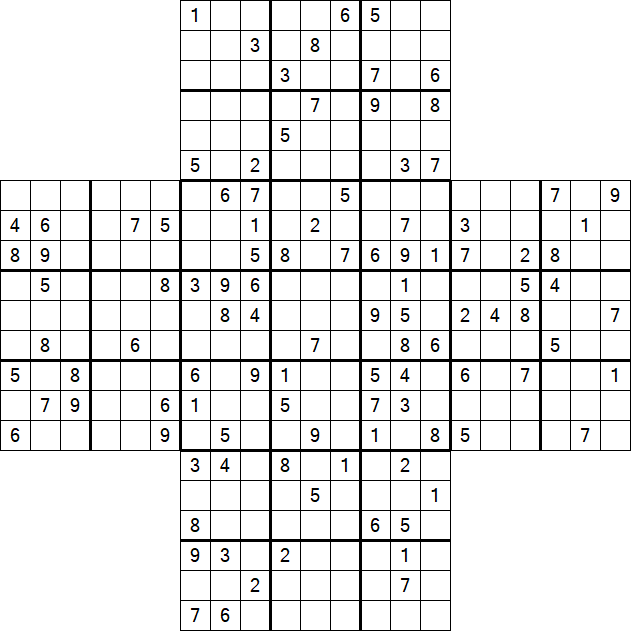 Cross Sudoku - Hard