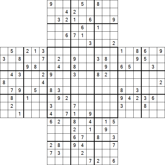 Cross Sudoku - Hard