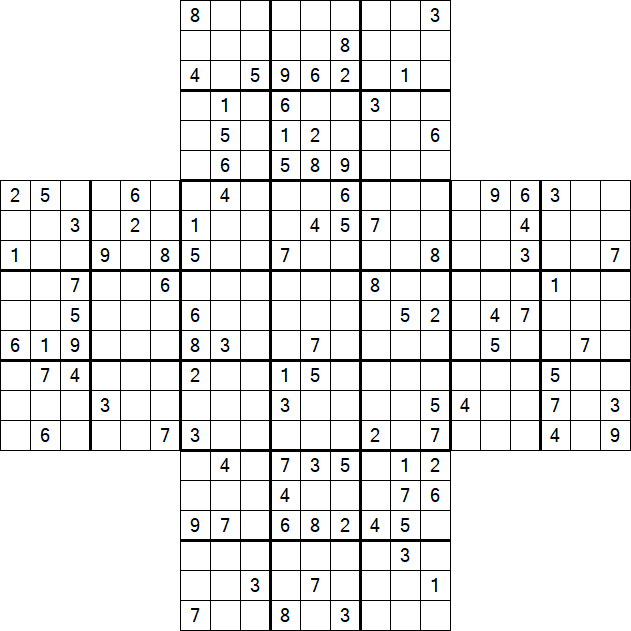Cross Sudoku - Hard
