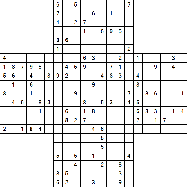 Cross Sudoku - Hard