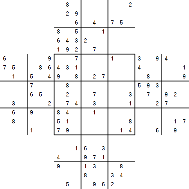 Cross Sudoku - Hard
