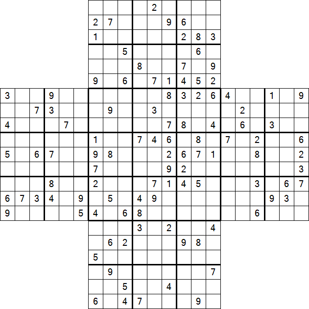 Cross Sudoku - Hard