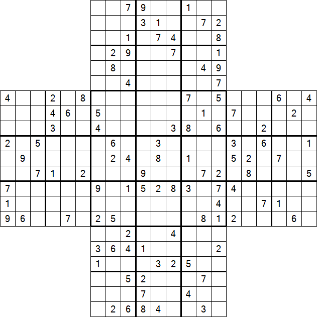 Cross Sudoku - Hard