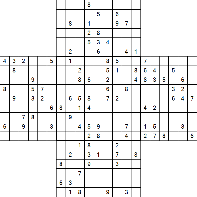 Cross Sudoku - Hard