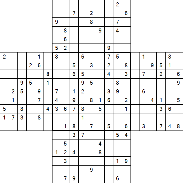 Cross Sudoku - Hard