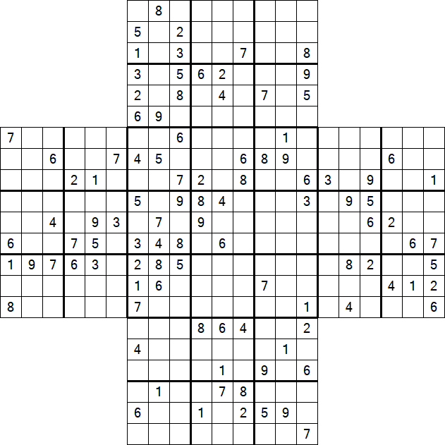 Cross Sudoku - Hard