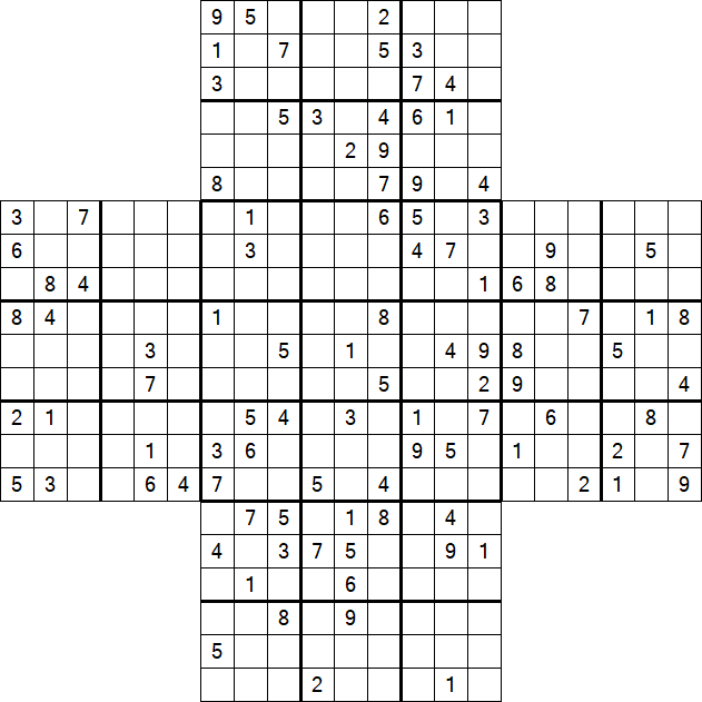 Cross Sudoku - Difficile