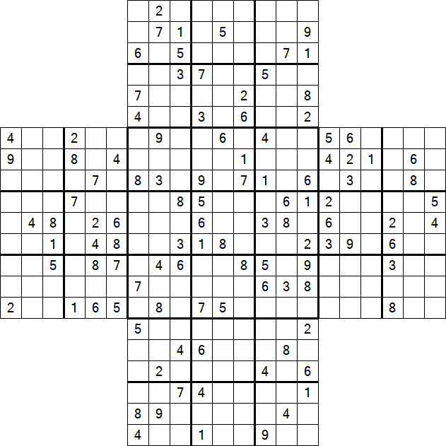 Cross Sudoku - Hard