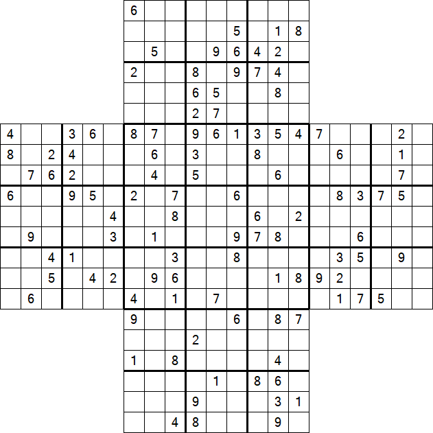 Cross Sudoku - Hard