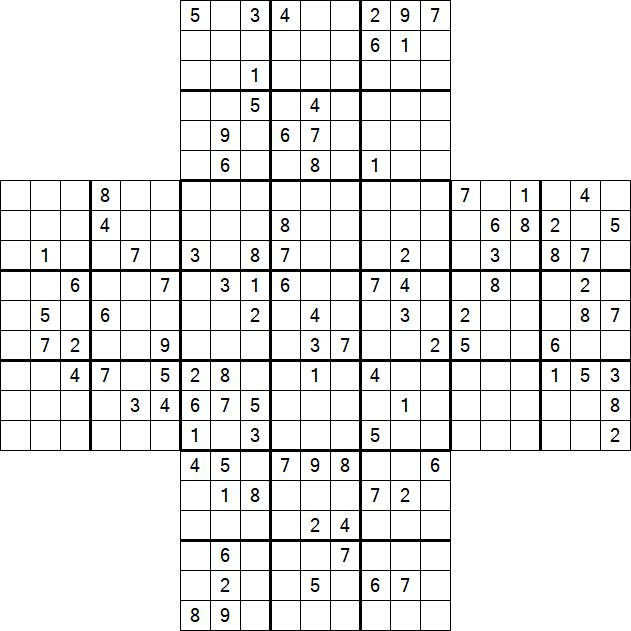 Cross Sudoku - Hard