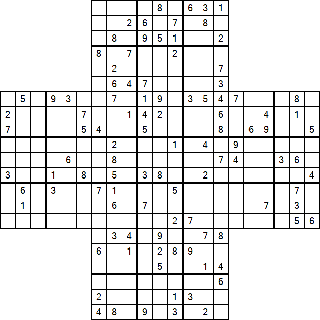 Cross Sudoku - Hard