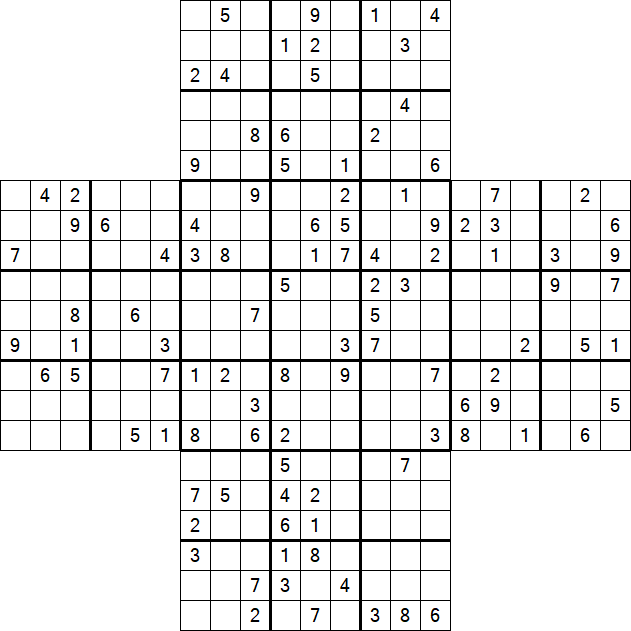 Cross Sudoku - Hard
