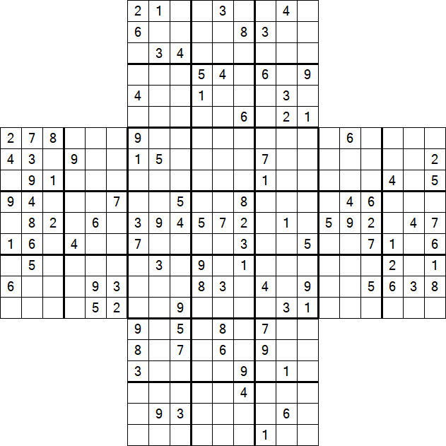 Cross Sudoku - Hard