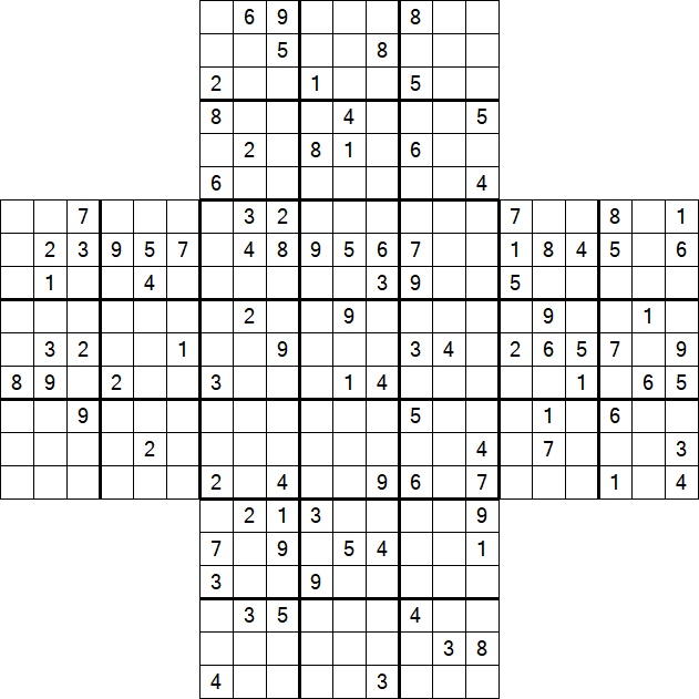 Cross Sudoku - Hard