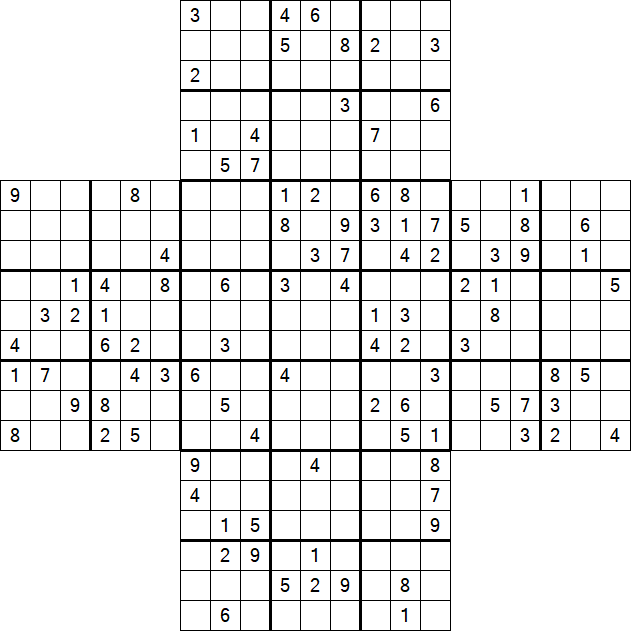 Cross Sudoku - Hard