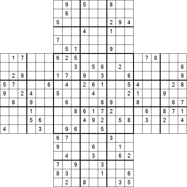 Cross Sudoku - Hard