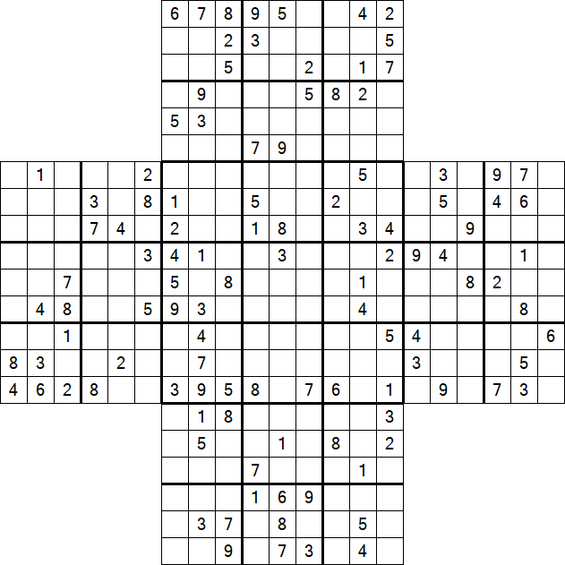 Cross Sudoku - Hard