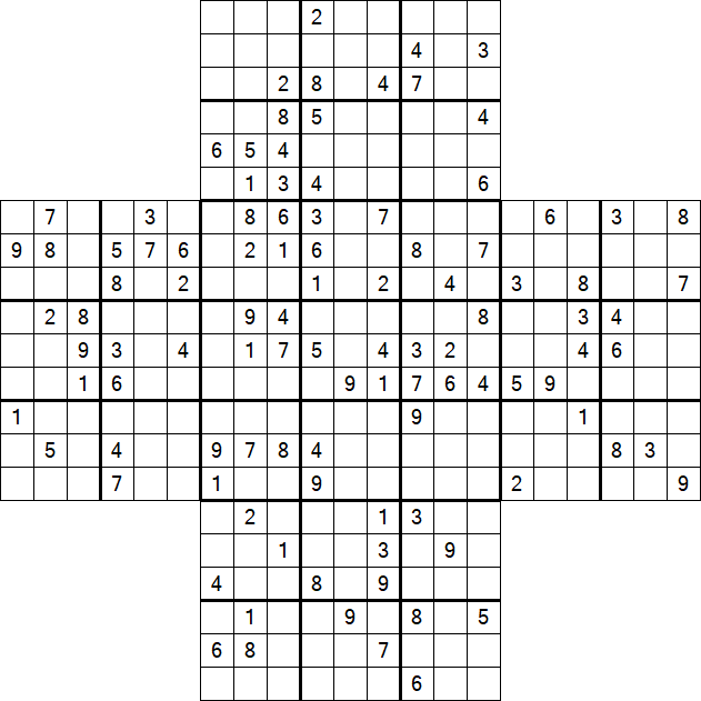 Cross Sudoku - Hard