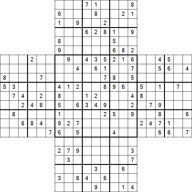 Cross Sudoku - Hard
