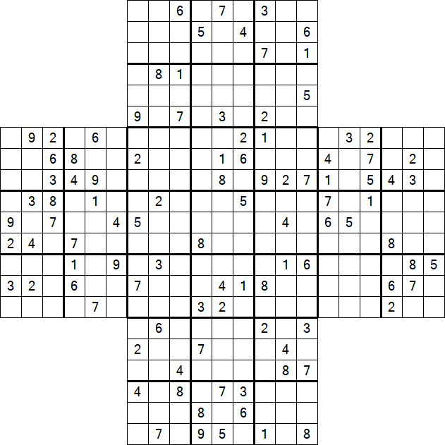 Cross Sudoku - Hard
