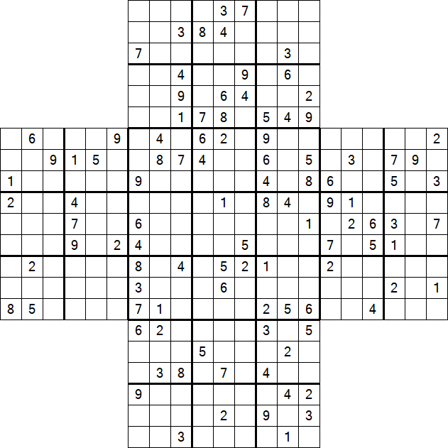 Cross Sudoku - Hard