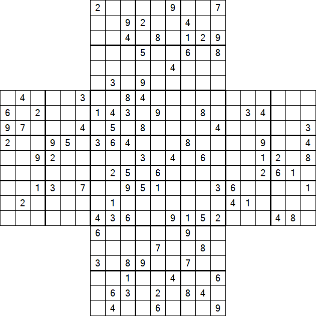 Cross Sudoku - Hard