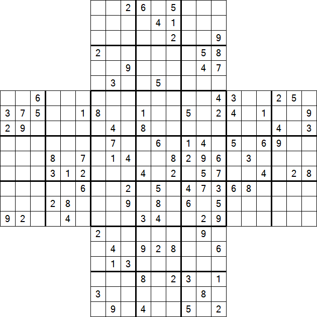 Cross Sudoku - Hard
