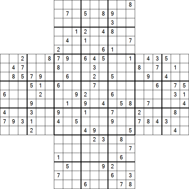 Cross Sudoku - Hard