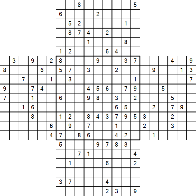 Cross Sudoku - Hard