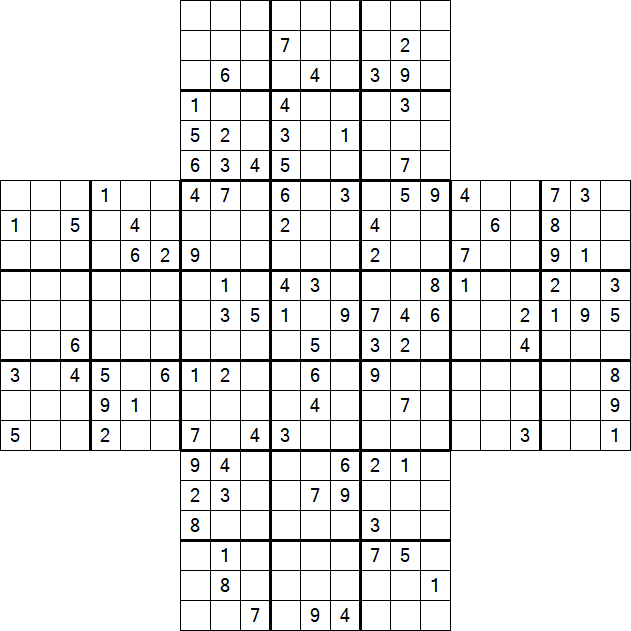 Cross Sudoku - Hard