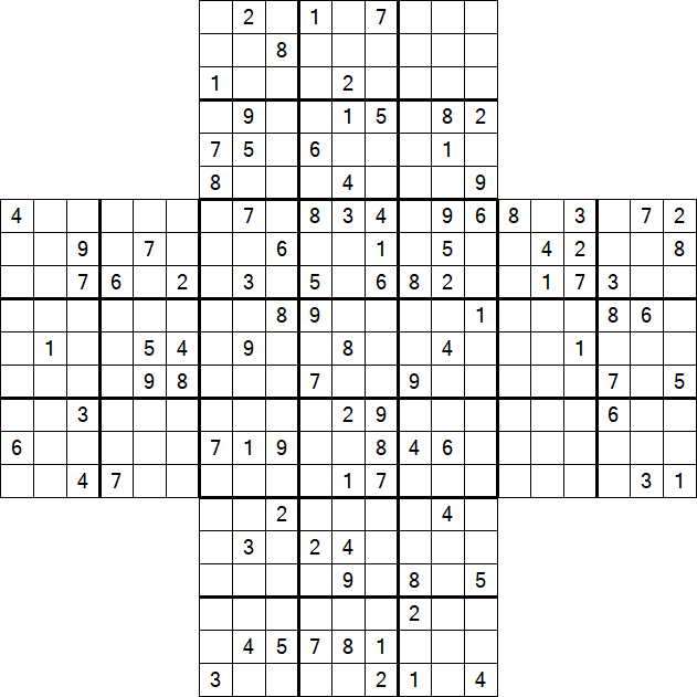 Cross Sudoku - Hard