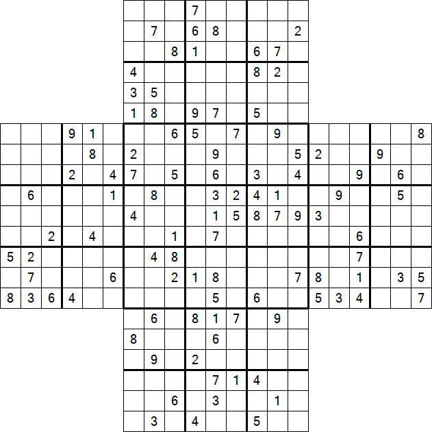 Cross Sudoku - Hard