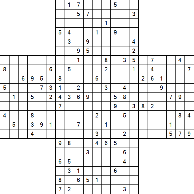 Cross Sudoku - Hard