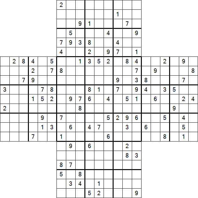 Cross Sudoku - Hard