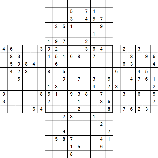 Cross Sudoku - Hard
