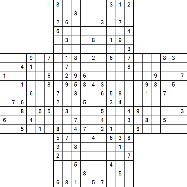 Cross Sudoku - Hard