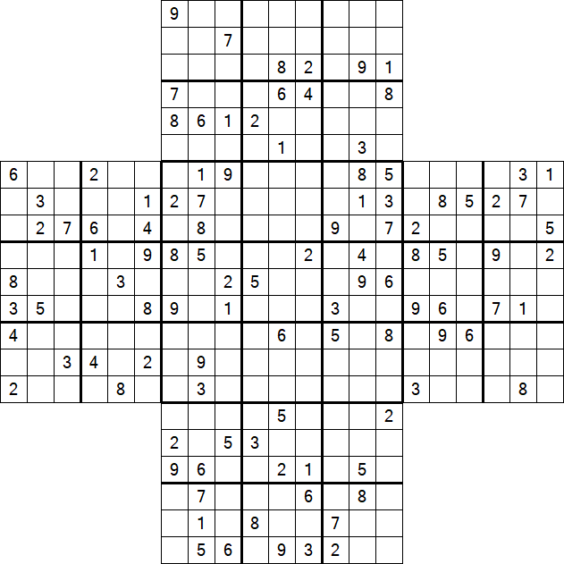 Cross Sudoku - Hard