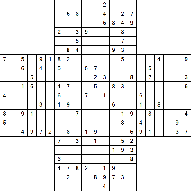 Cross Sudoku - Difícil