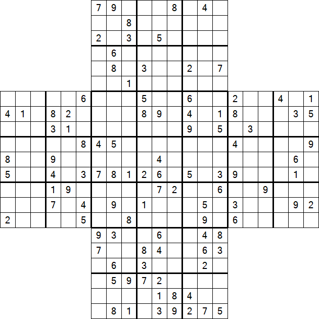 Cross Sudoku - Difícil