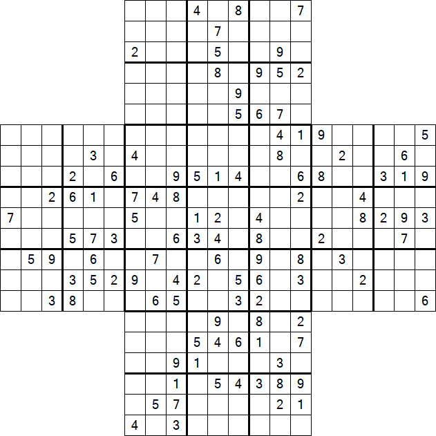 Cross Sudoku - Difícil