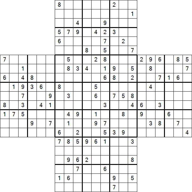 Cross Sudoku - Hard