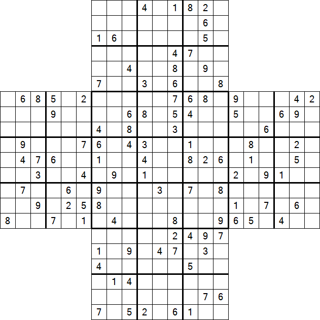 Cross Sudoku - Difícil