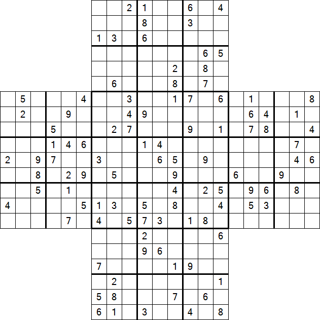 Cross Sudoku - Difícil