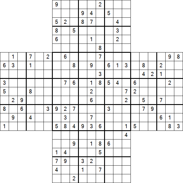 Cross Sudoku - Difícil