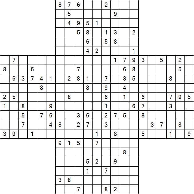 Cross Sudoku - Difícil